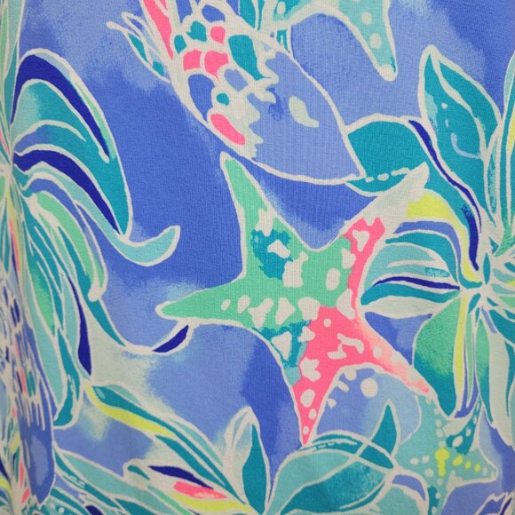 Lilly Pulitzer Laurana Off Shoulder Dress XS Bennet Blue Celestial Seas NWT - Picture 6 of 10